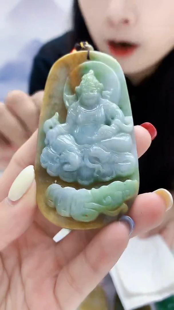 定制翡翠未镶嵌4812lr-毛货挂件179