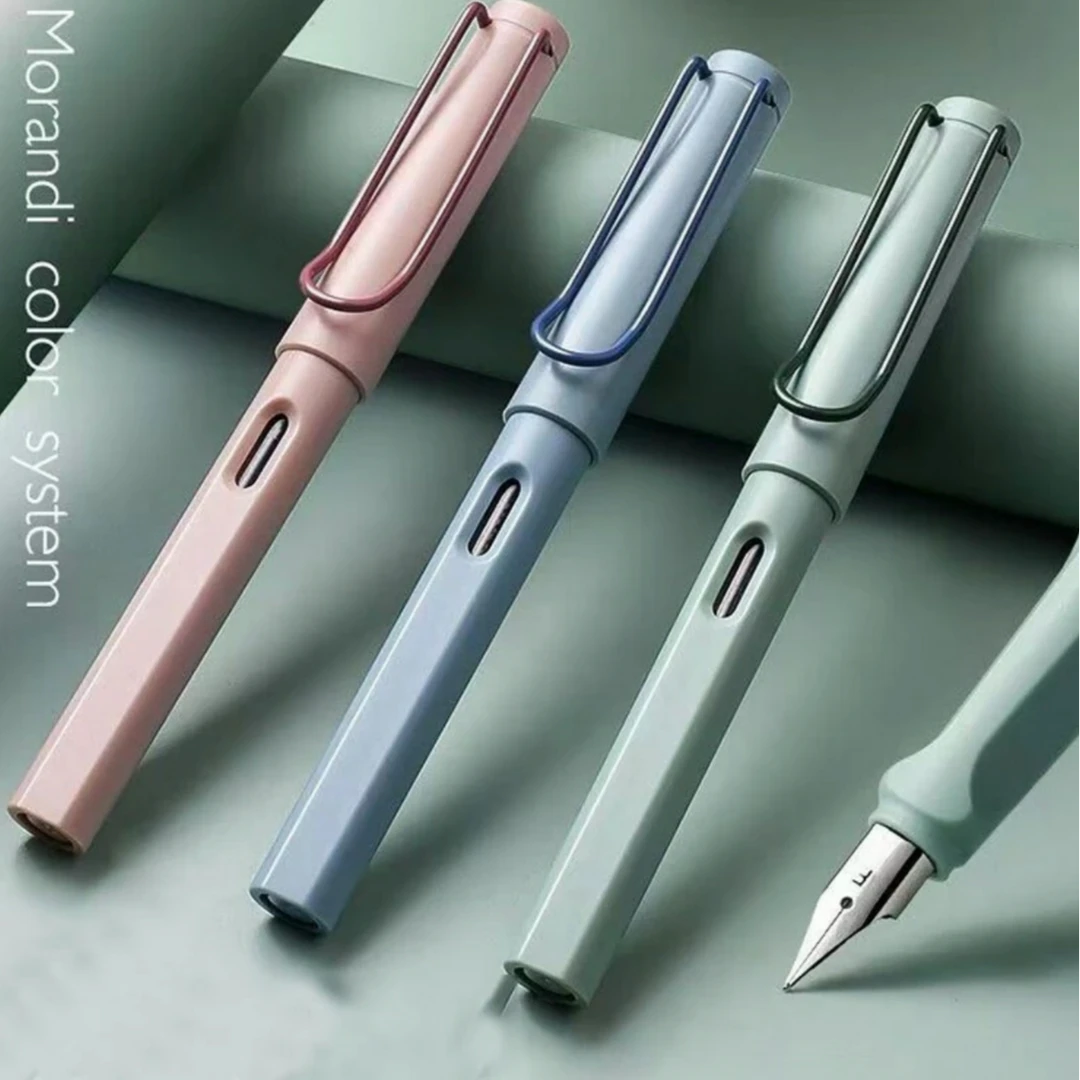 钢笔莫兰迪色系复古钢笔学生男女生练字钢笔3.4mm通用小学生钢笔