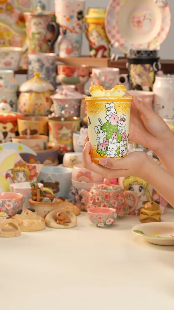 其他微瑕no退no换景德镇釉下彩手绘设计师款陶瓷