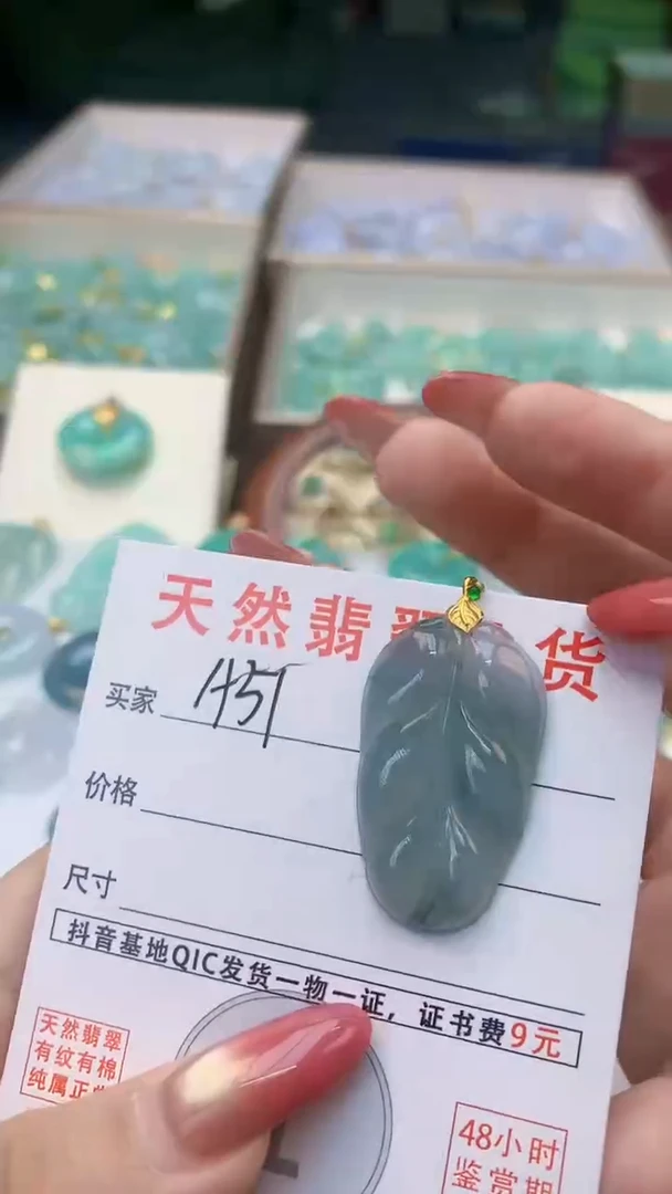 颈饰未镶嵌翡翠天然A货翡翠挂件