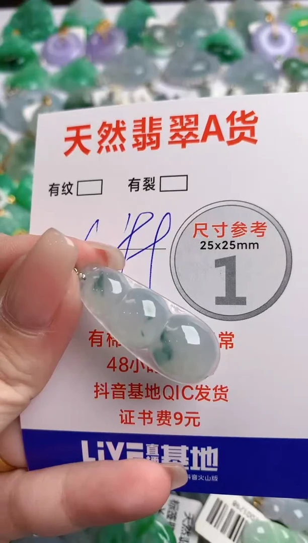 翡翠18K金镶嵌颈饰0700368054