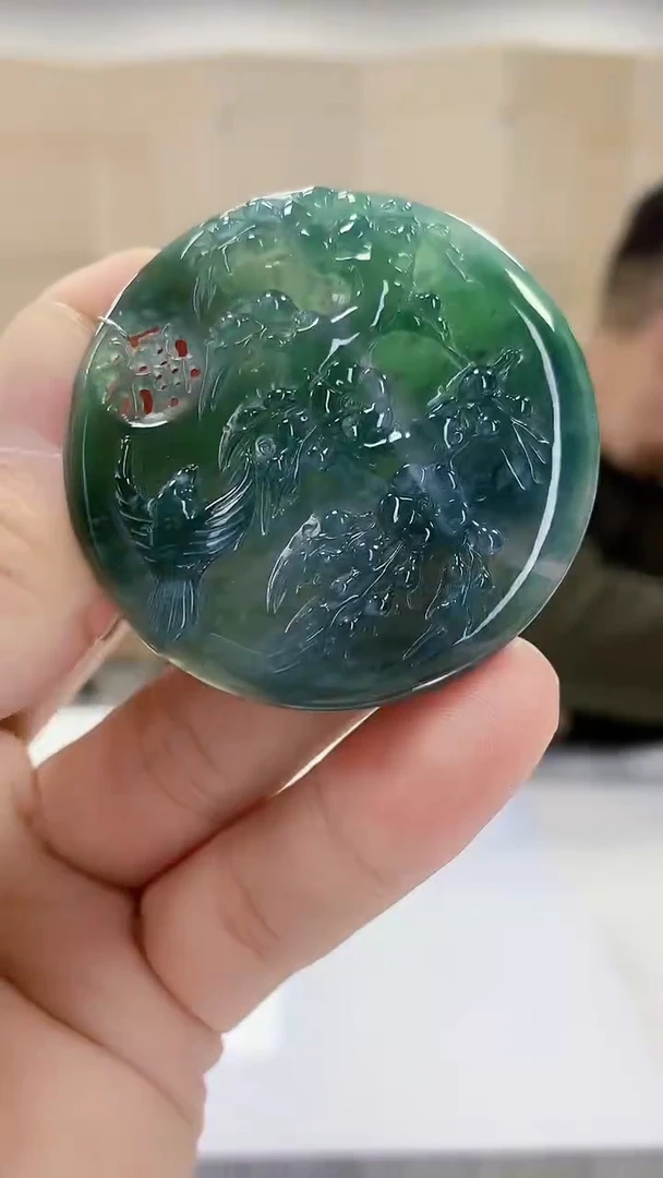 【闪购商品】定制翡翠未镶嵌5152bb-毛货挂件91