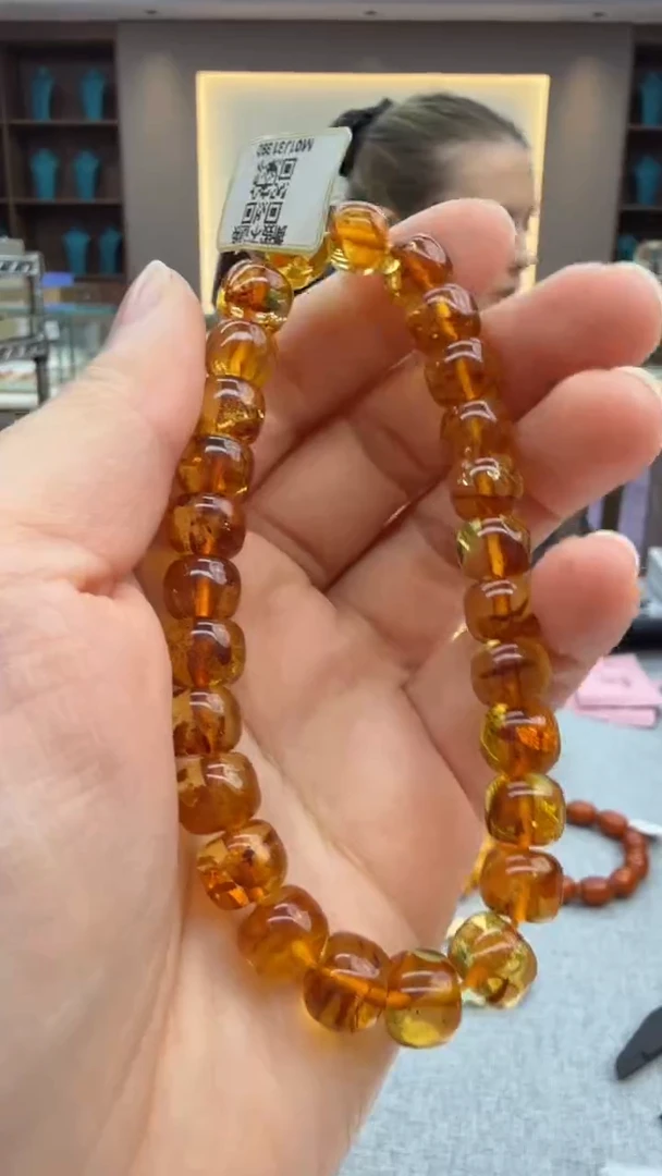 手链琥珀未镶嵌85秒拍号 假一罚三