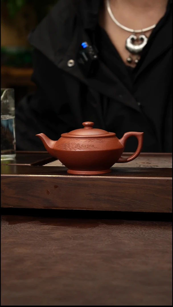 茶壶紫砂红降坡汉云180cc左右