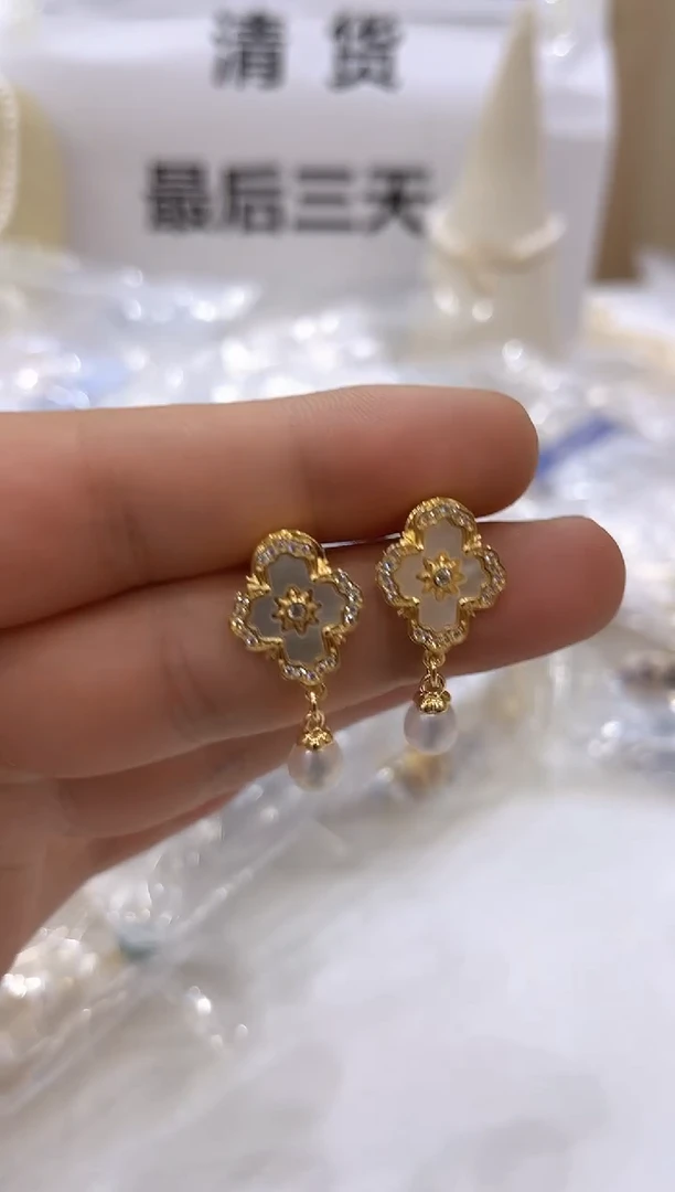 淡水珍珠银S925镶嵌颈饰ED1253