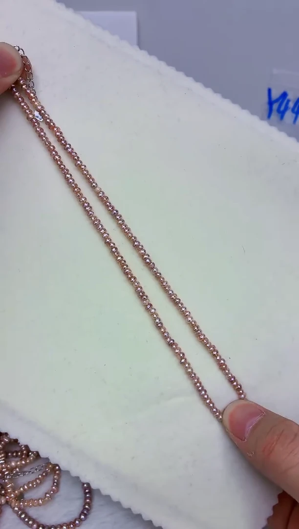 未镶嵌DA淡水珍珠keshi项链 y815