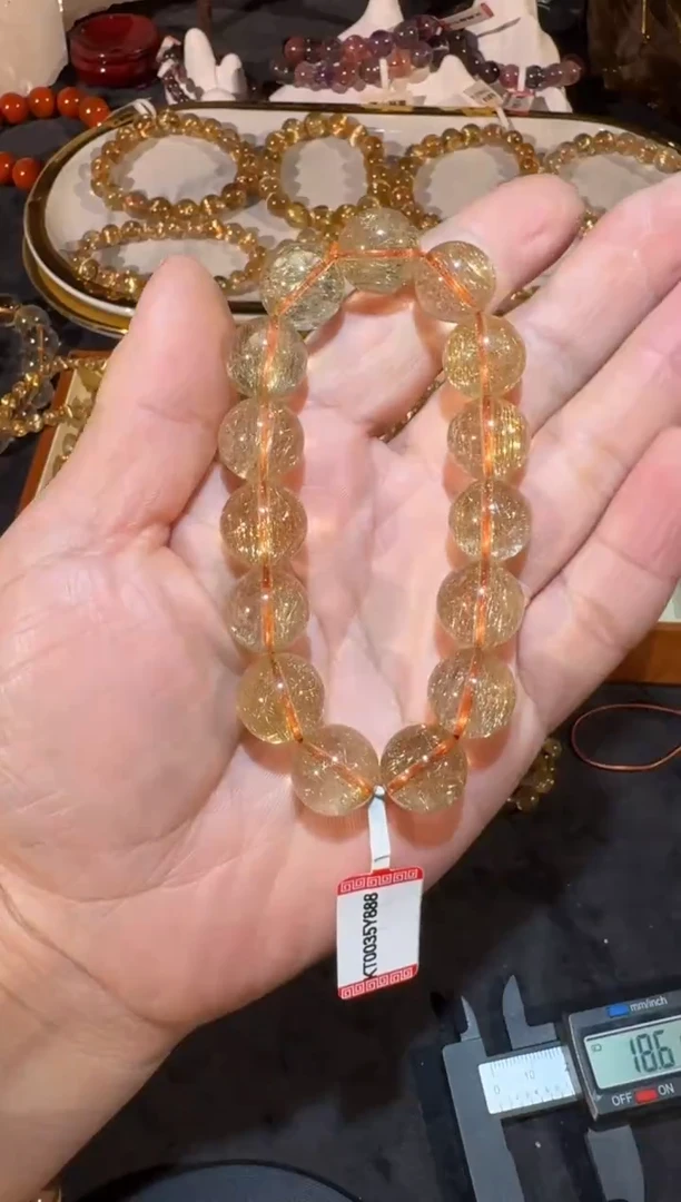未镶嵌手串发晶SJ-569金发晶
