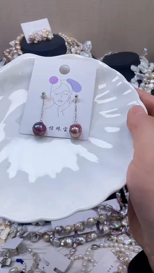 未镶嵌耳饰淡水珍珠【纯恬饰品】