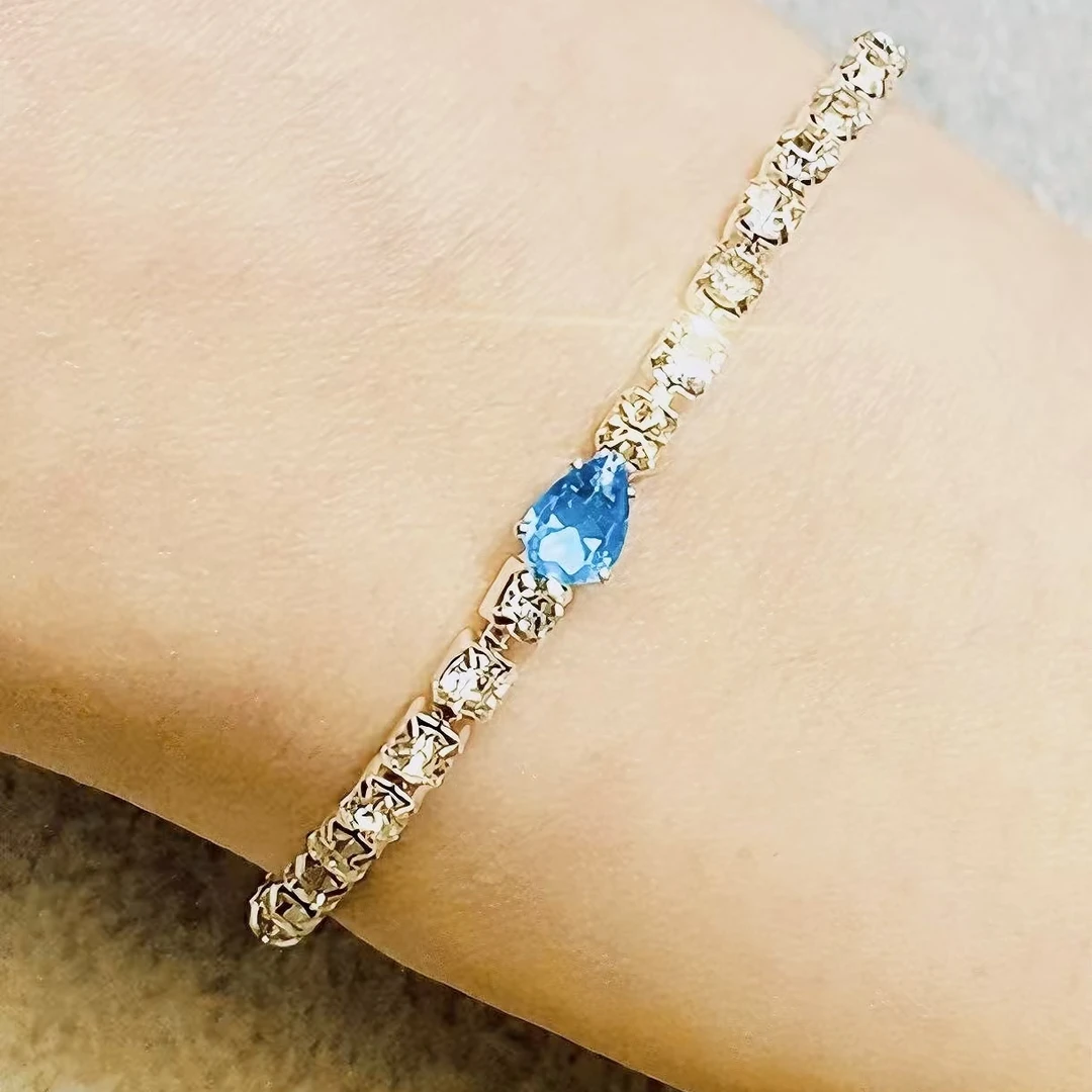 手链 休闲风精致女蓝色简约饰品彩色复古蓝色多层手链日韩/88