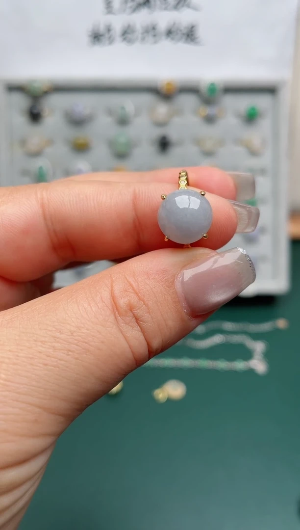 翡翠戒指银S925镶嵌.