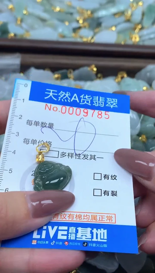 颈饰未镶嵌翡翠净货挂件-9785