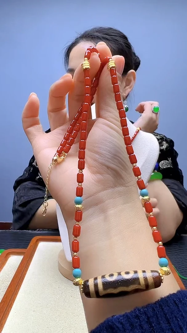 查罗石14K金镶嵌颈饰高货diy劲饰