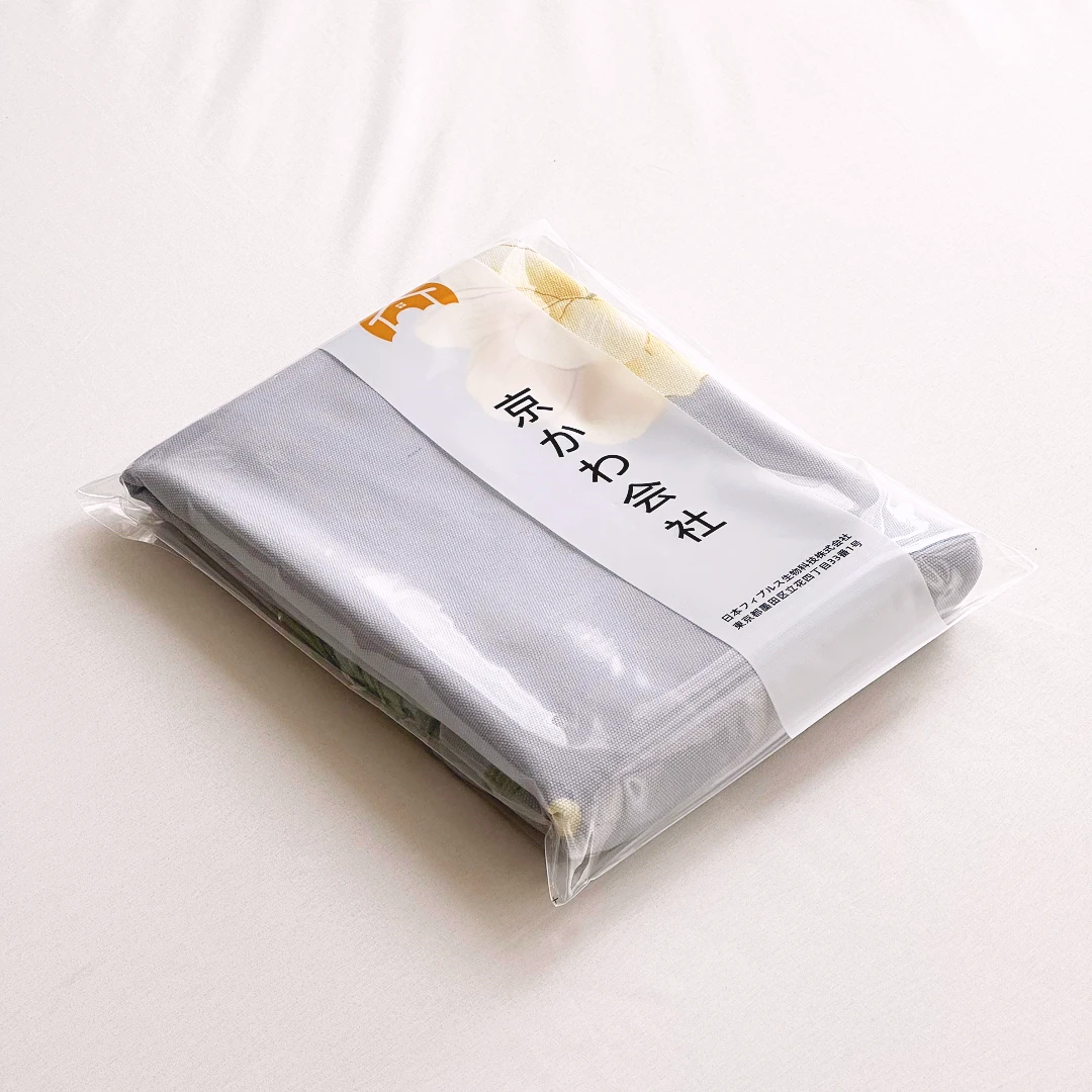 【京かわ会社】 加厚细纱汉麻帆布枕套50*80cm  花海灰