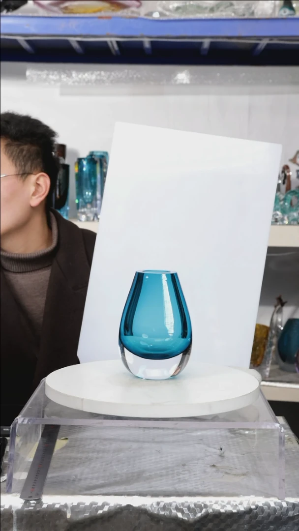 【闪购商品】琉璃【幻彩】高15精品琉璃正常手工痕迹