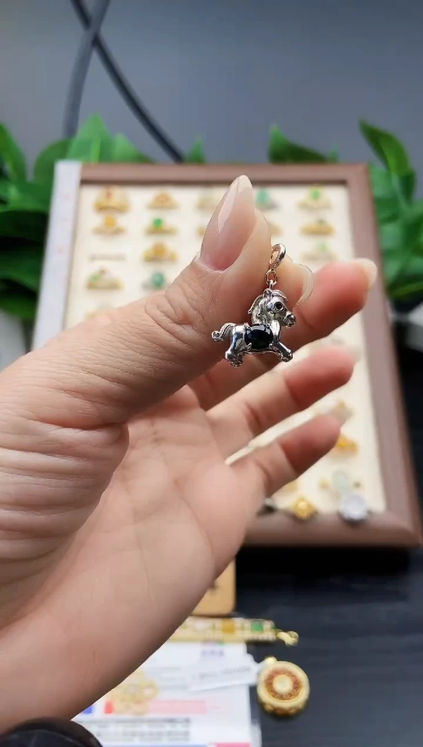 颈饰银S925镶嵌翡翠12