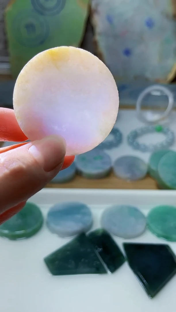 裸石翡翠天然翡翠A货玉 南 005