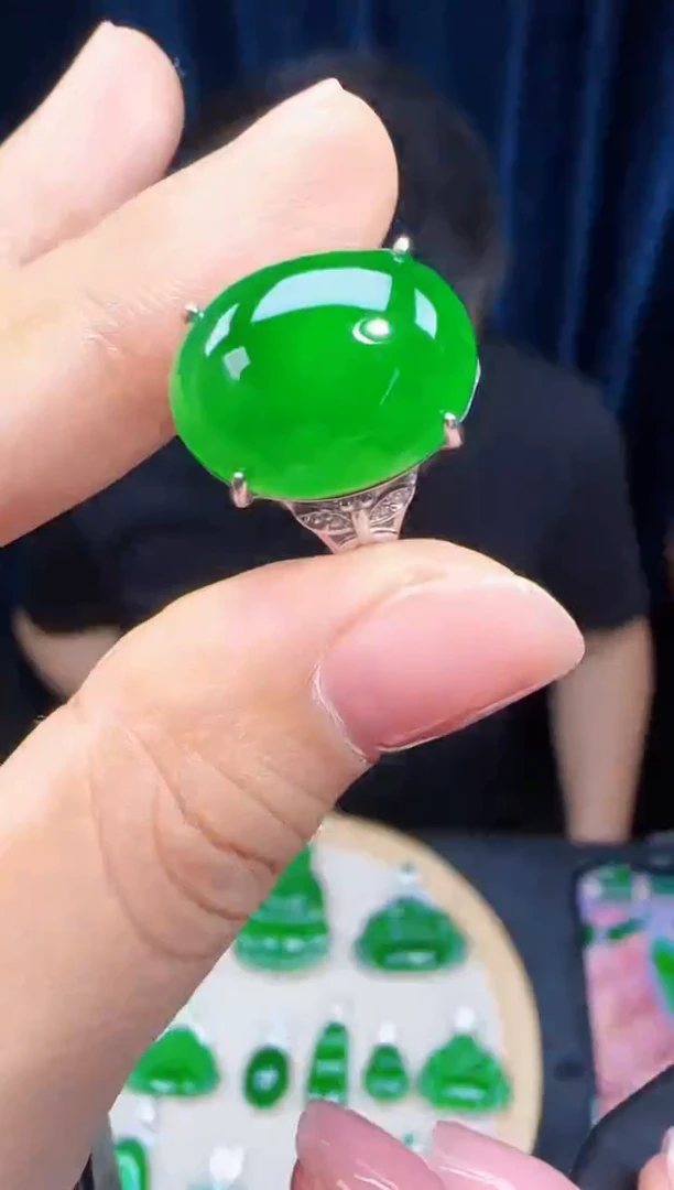 未镶嵌定制翡翠翡翠戒指66