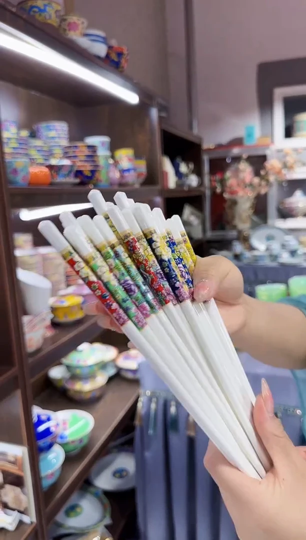 珐琅筷子10双景德镇餐具