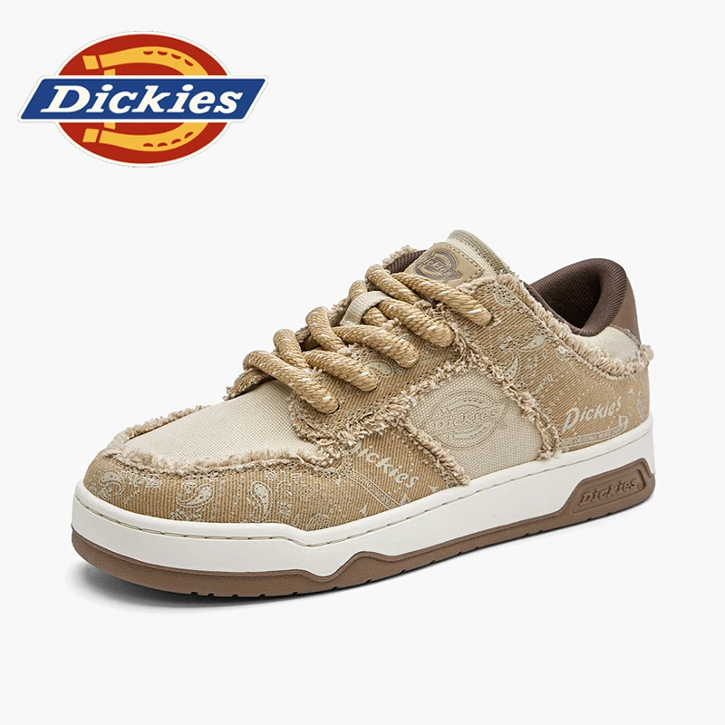 Dickies2025时尚百搭厚底内增高情侣潮流男鞋透气腰果花休闲板鞋