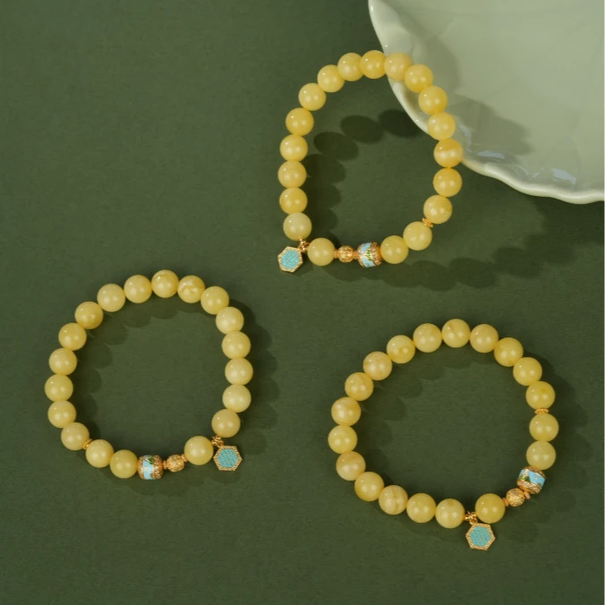 【云上叙】蜜蜡DIY单圈手串-多样性发一件-8mm-V36077-K（商城）