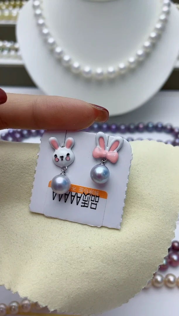 【闪购商品】海水珍珠耳饰银S925镶嵌W59