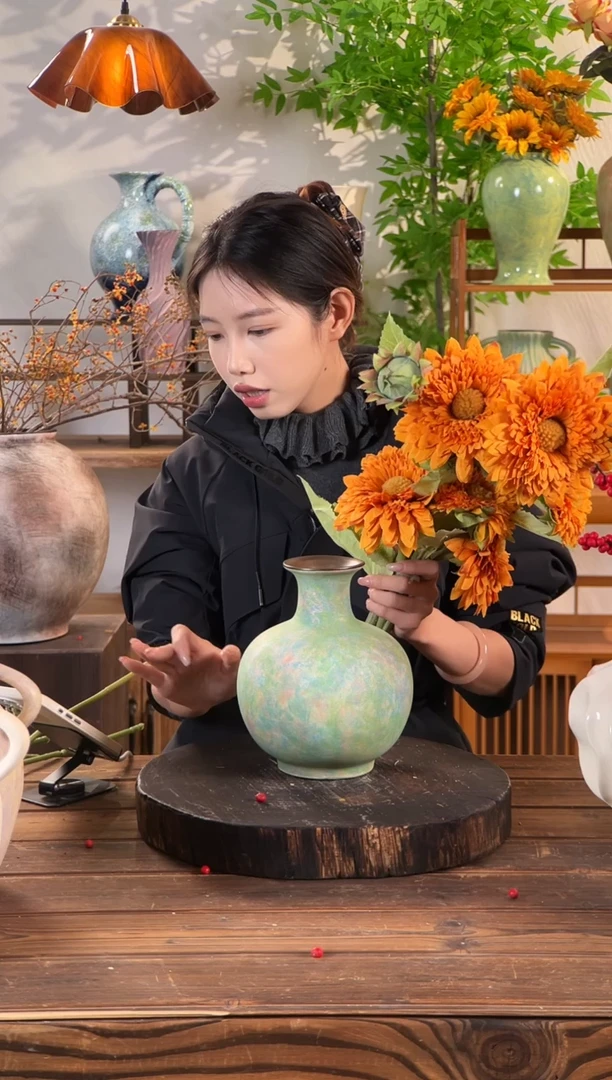 【睡莲-小圆墩】陶瓷花瓶