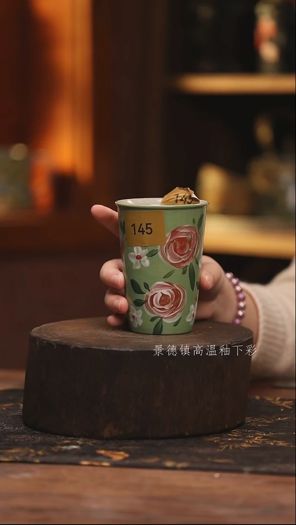 陶瓷景德镇高温釉下手绘陶瓷@L145@