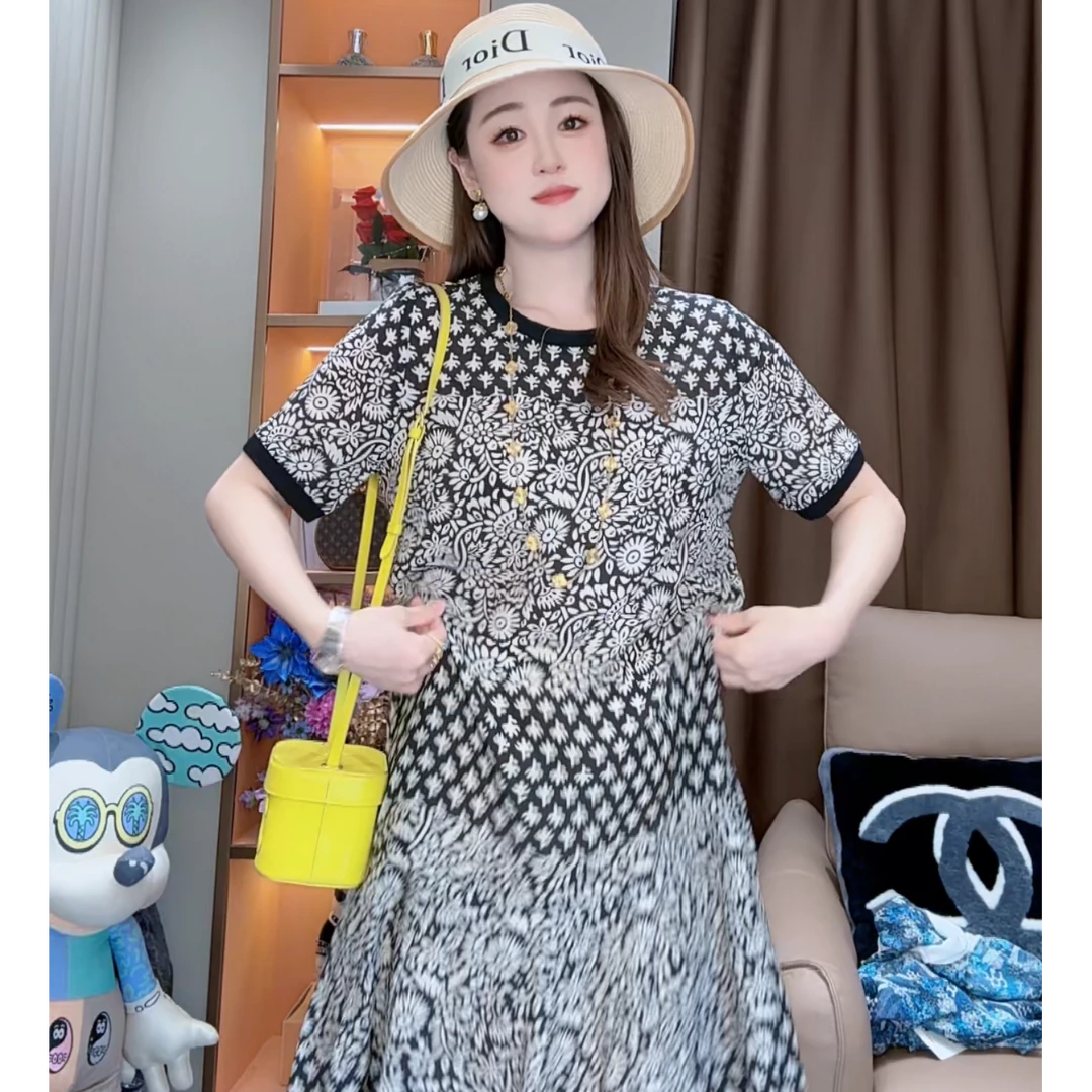 【丝芙玉禄】(S178)100真丝黑色气质减龄时尚桑蚕丝女装连衣裙