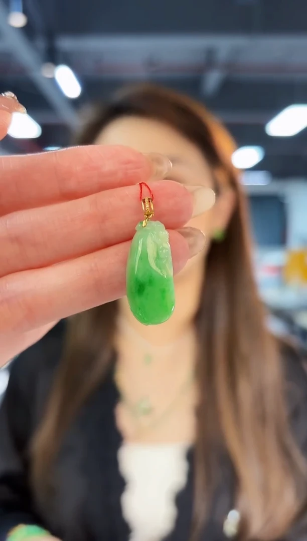 【闪购商品】翡翠颈饰18K金镶嵌缅料A货/支持复检/一件