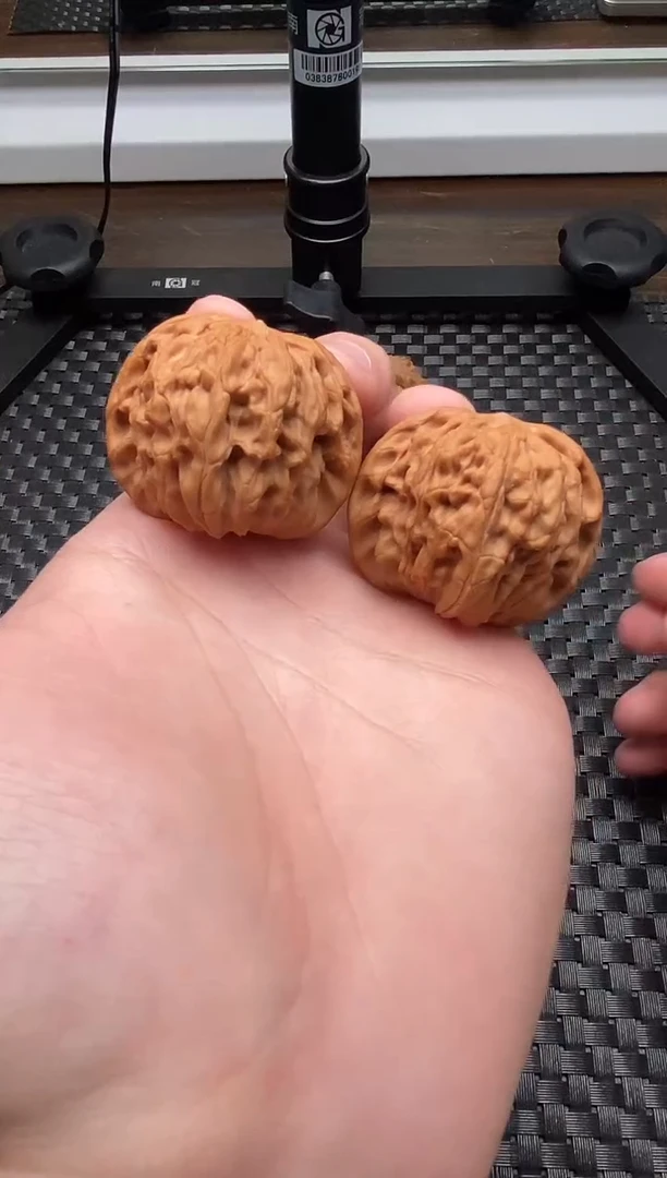 把件文玩核桃全品红皮磨盘40尺