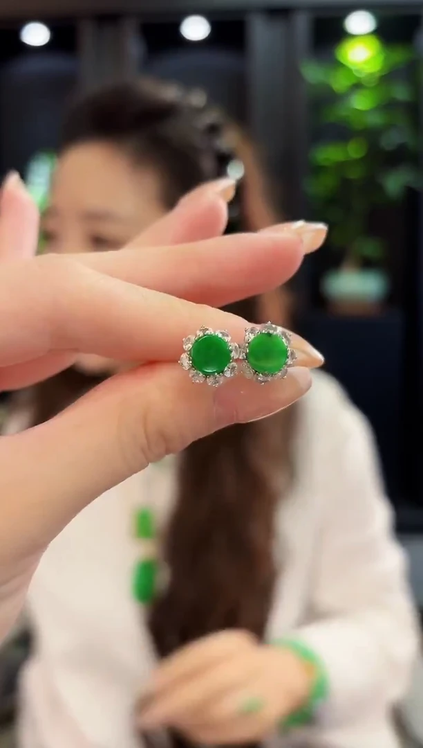 未镶嵌翡翠耳饰缅料A货/多样性发货/一件