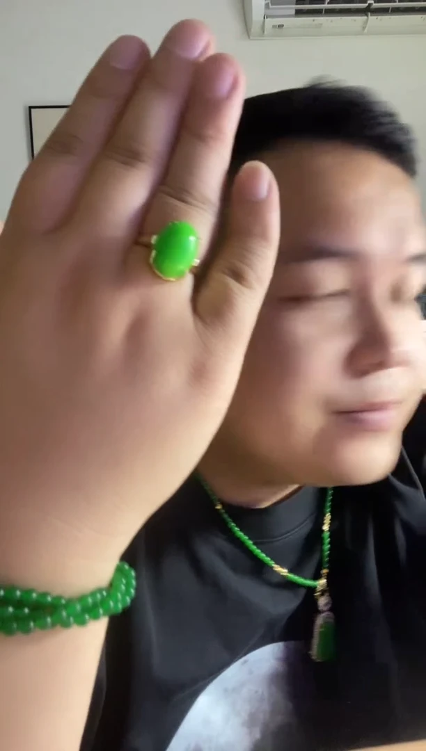 翡翠未镶嵌颈饰225戒指