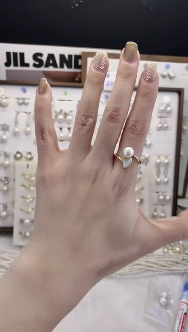 合金耳饰淡水珍珠80