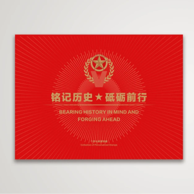 《铭记历史 砥砺前行》个性化双连张邮折