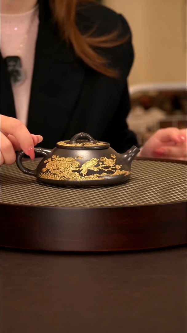 茶壶紫砂紫砂作品1229紫砂壶188鎏金