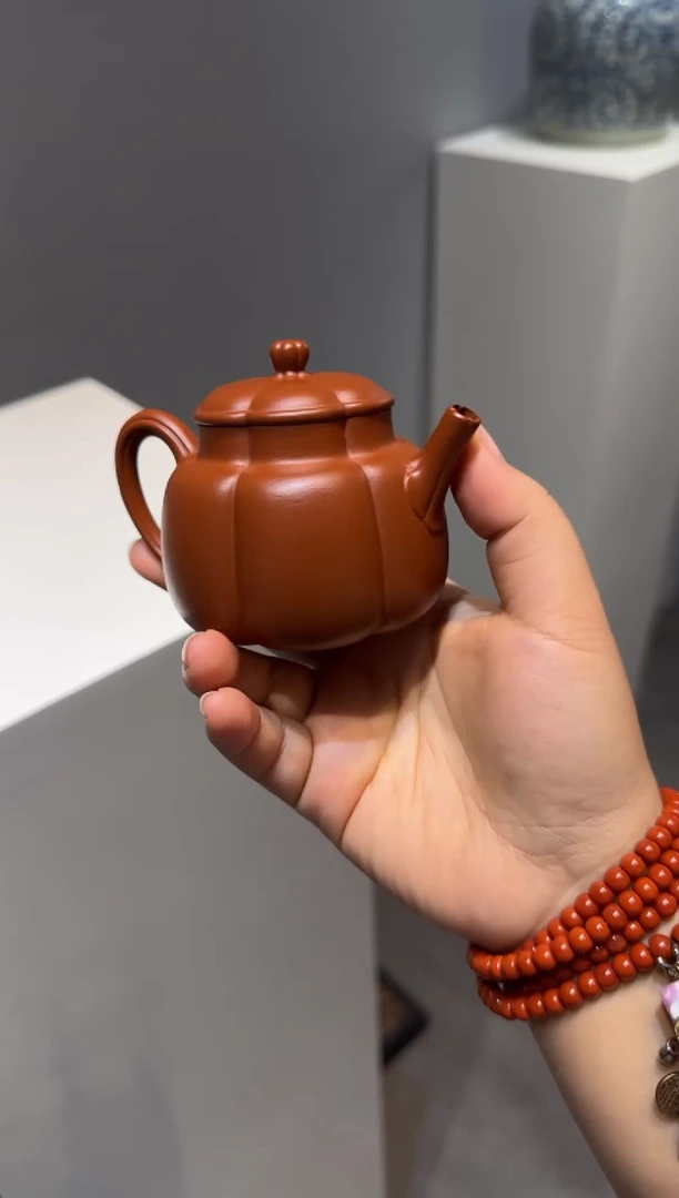 茶壶紫砂咖****茶繁花 朱泥
