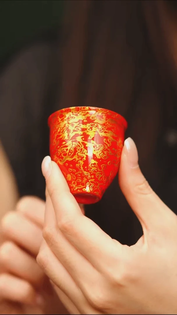 @红金犀皮客杯@非遗大漆