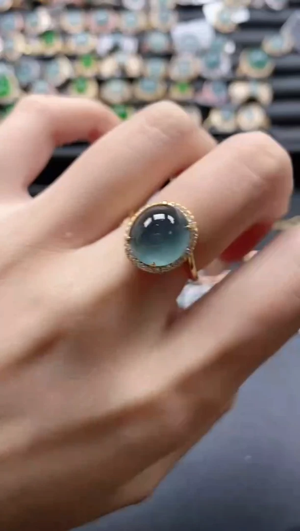 【闪购商品】翡翠戒指银S925镶嵌51511