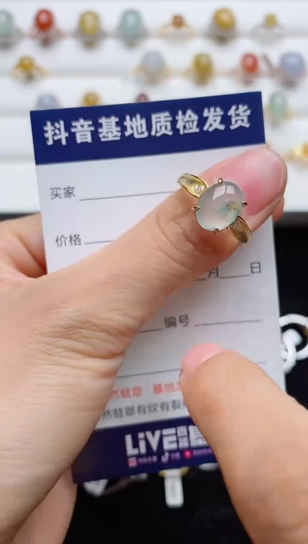 翡翠戒指银S925镶嵌...........