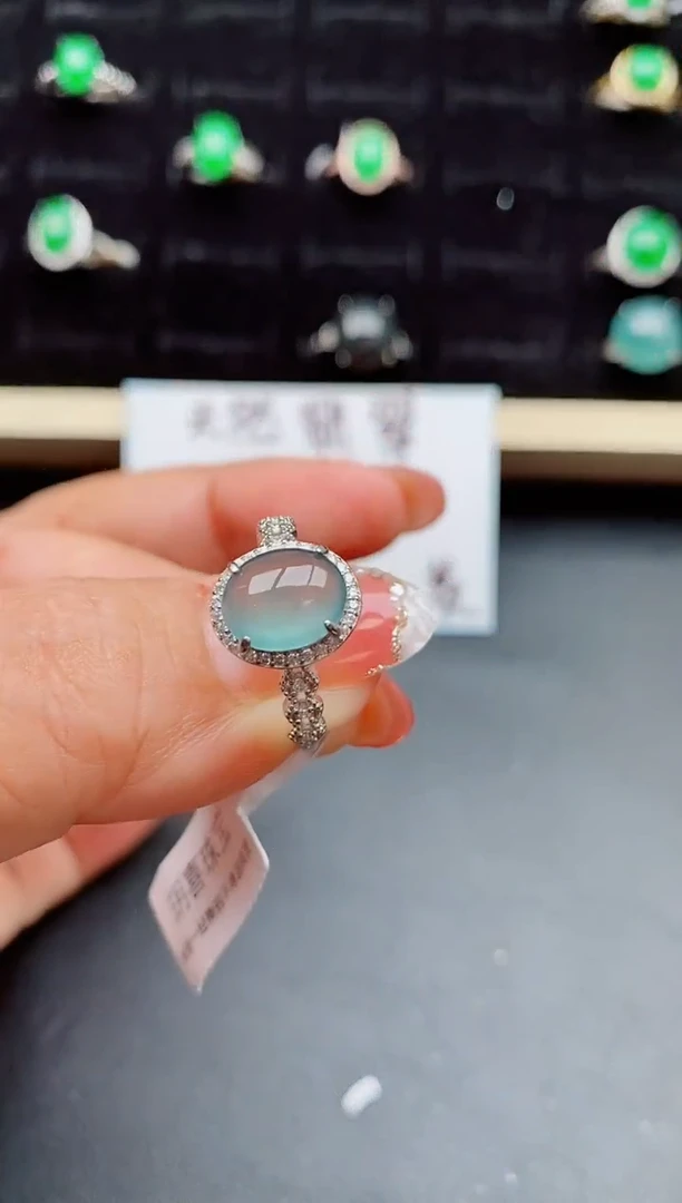 【闪购商品】翡翠戒指银S925镶嵌50800