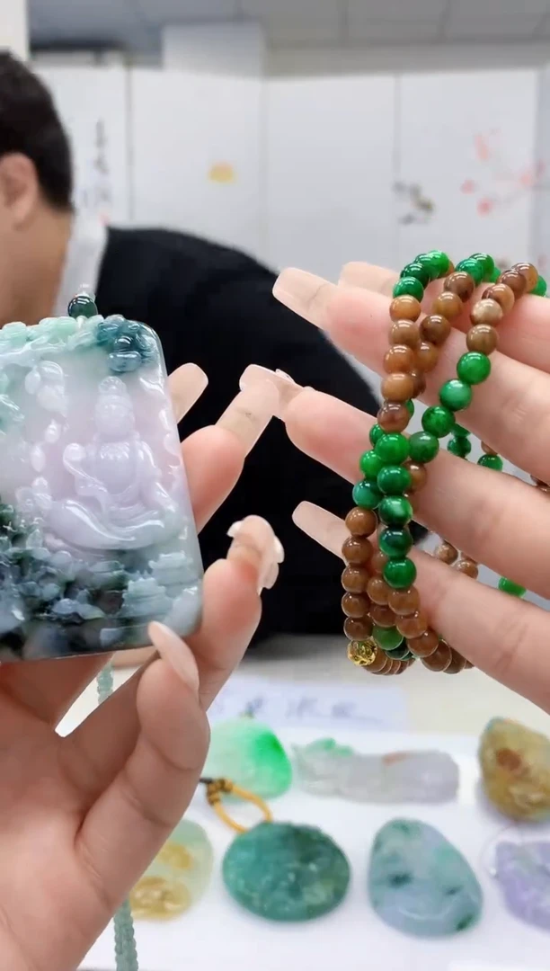 【闪购商品】定制翡翠未镶嵌5145lr-毛货挂件15