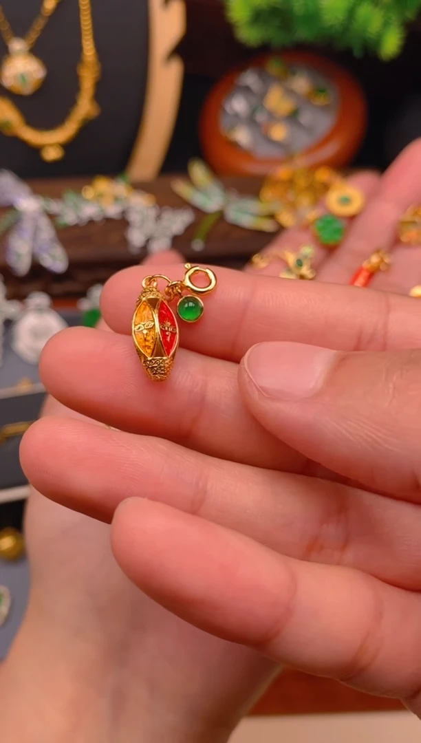 【闪购商品】翡翠吊坠(不含链)银S925镶嵌五路财神