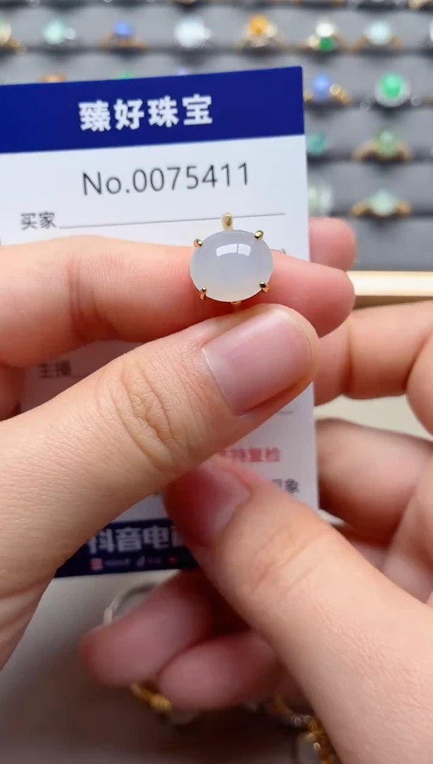 银S925镶嵌戒指翡翠1