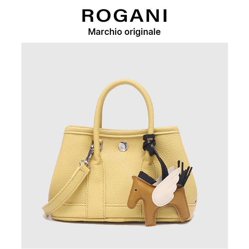 ROGANI花园包小号百搭扣式手提包包小众斜挎包方形6652