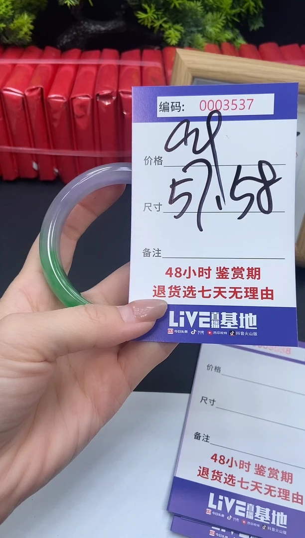 未镶嵌手镯翡翠0003537