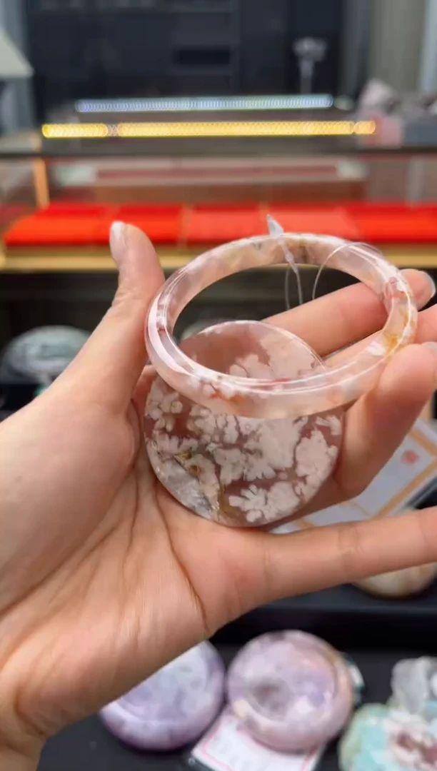 石英质玉手镯未镶嵌54圈口（赠送镯心）6806127