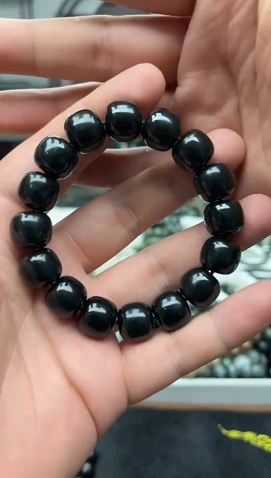 未镶嵌手串和田玉新疆黑青14
