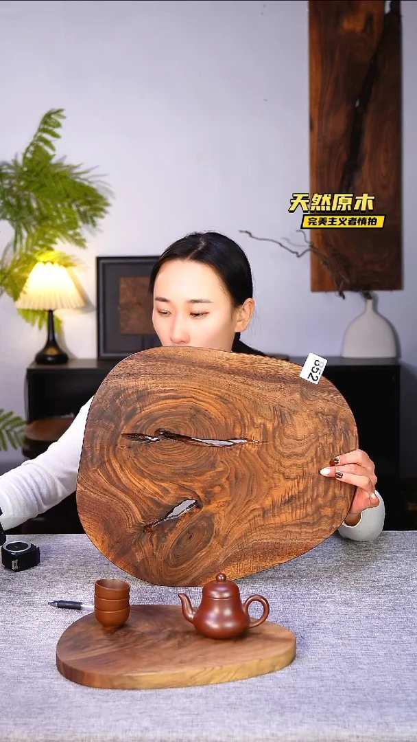 木北美黑胡桃原木.干裂疤结不属于商品质量问题完美主义者慎拍