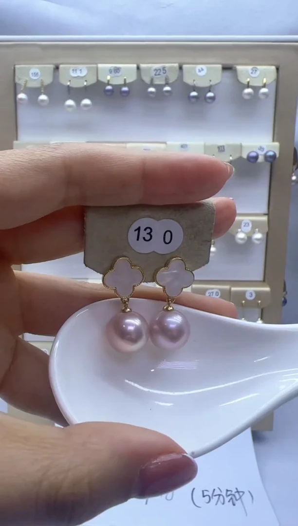【闪购商品】淡水珍珠耳饰银S925镶嵌130