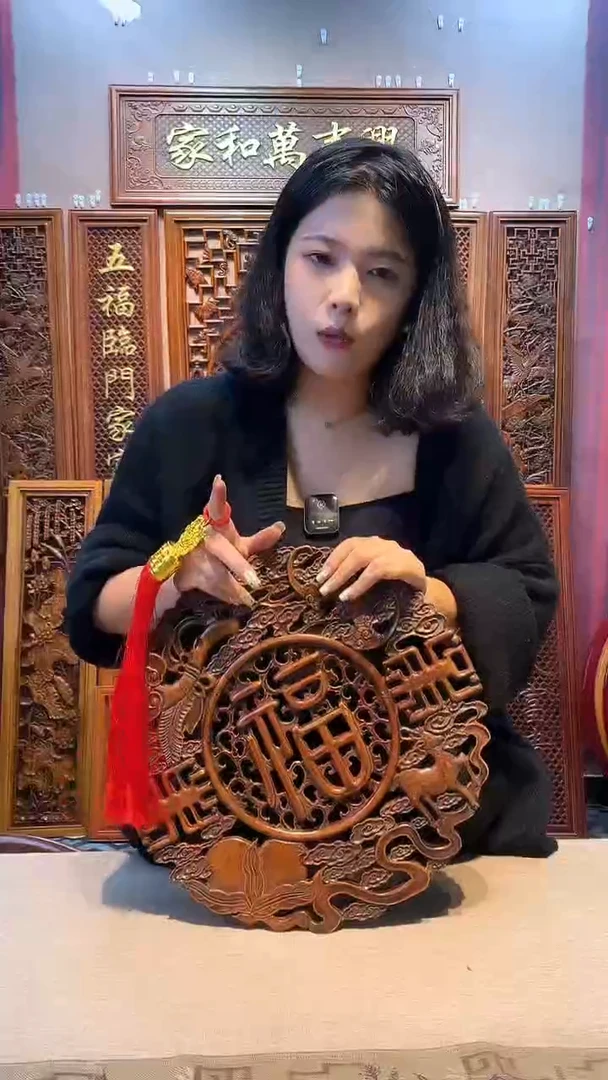 香樟木木雕款香樟木38福禄寿喜挂件